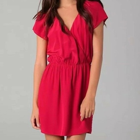 RORY BECA RED‎ SILK DRESS - Picture 1 of 8